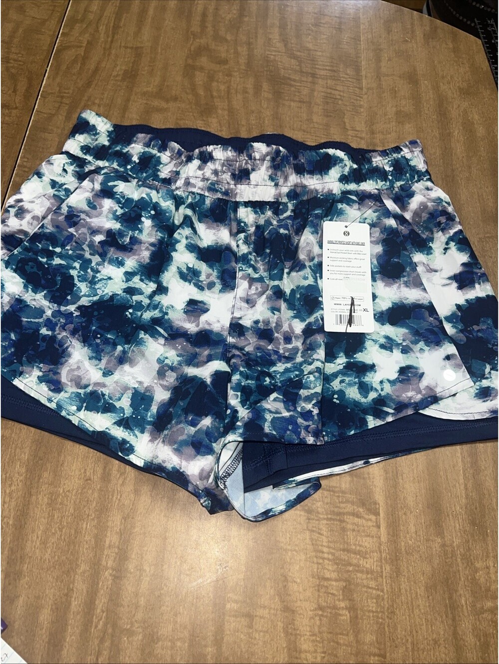 Layer8 womens shorts Animal Dye Printed Shorts With Bike Liner